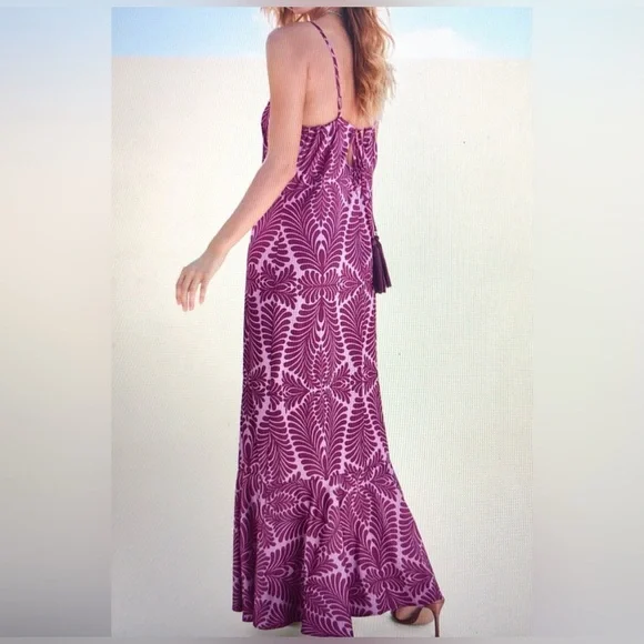 Venus Tassel Tie-Back Maxi Dress Purple Size Small NWOT💗💜 - Picture 3 of 8